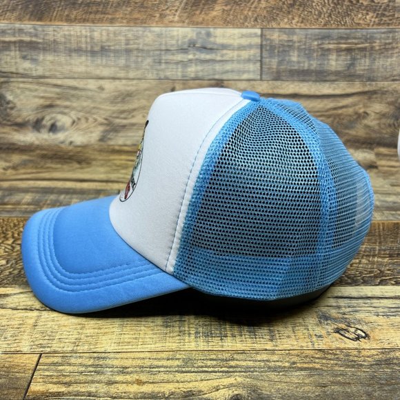 Retro New York Giants Mens Trucker Hat Blue Snapback 50s Vintage Logo Baseball - Picture 4 of 8